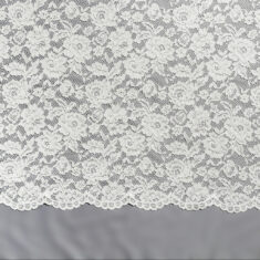 White Allover Floral Corded Lace