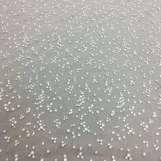 Ivory Embroidered Hail Spot on Soft Tulle